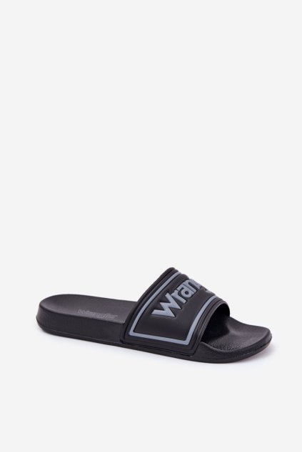 Pánské papuče wrangler averell slider men low 20251042.25y čierne / (Veľkosť 40)