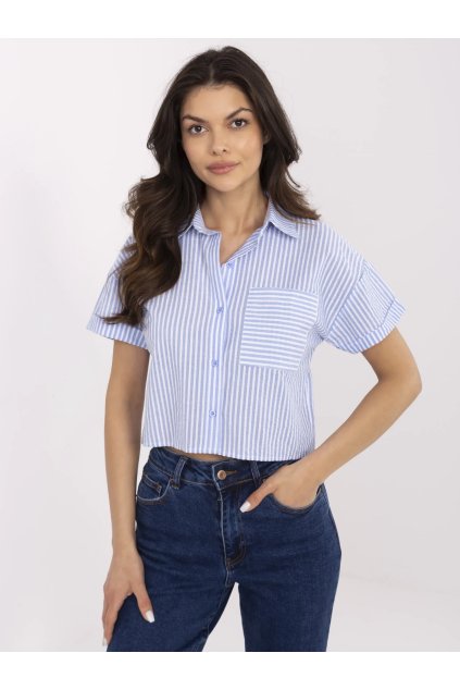 Dámske Košeľa farba Bielo-svetlomodrá kód NM-KS-KA-01148.50P