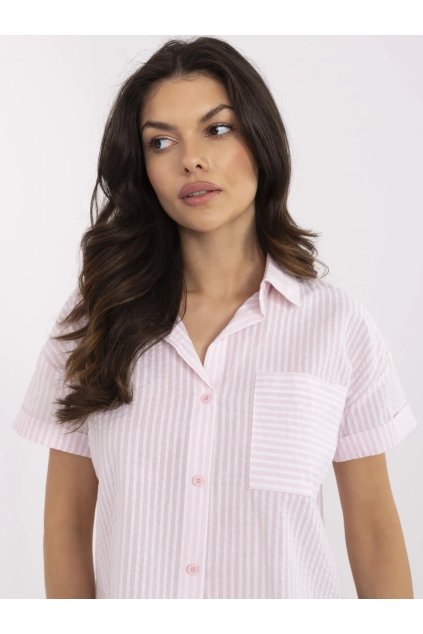 Dámske Košeľa farba Bielo-ružová kód NM-KS-KA-01148.50P