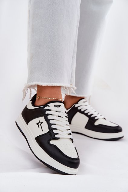 Dámske tenisky big star rr274a240 hi-poly system bílá-čierne / (Veľkosť 36)