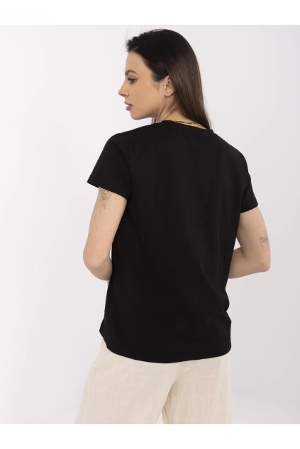 Dámske jednofarebné farba čierna kód CLM-TS-1640.87 (Farba Čierna, Veľkosť S)