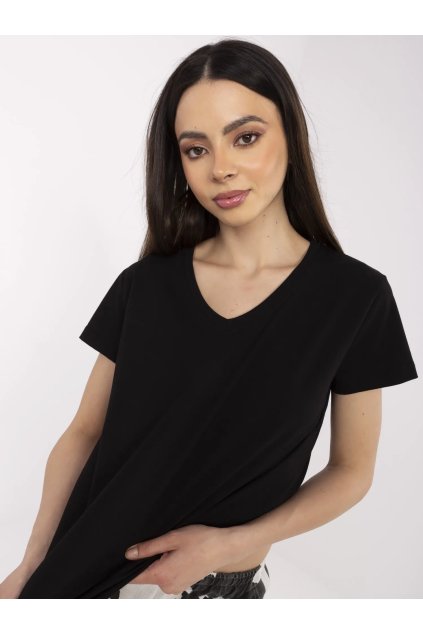 Dámske jednofarebné farba čierna kód CLM-TS-1639.12 (Farba Čierna, Veľkosť S)