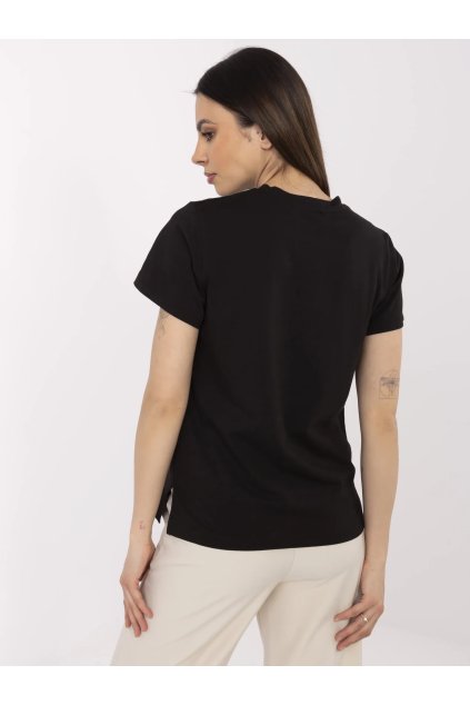 Dámske s aplikáciou farba čierna kód CLM-TS-1704.85 (Farba Čierna, Veľkosť S)