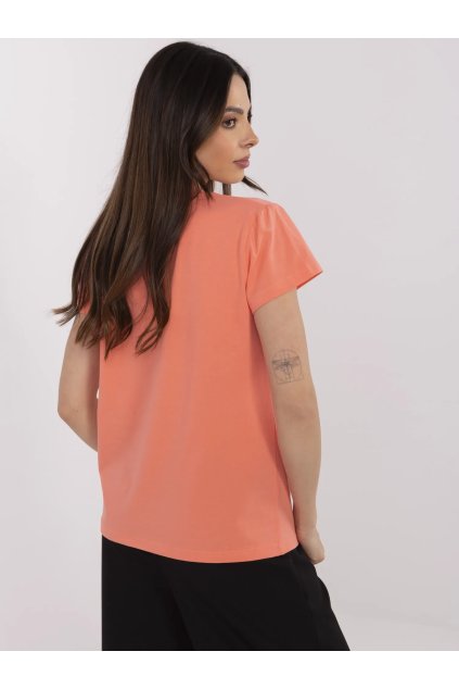 Dámske s aplikáciou farba koralová kód CLM-TS-1726.87 (Farba Koralová, Veľkosť S)