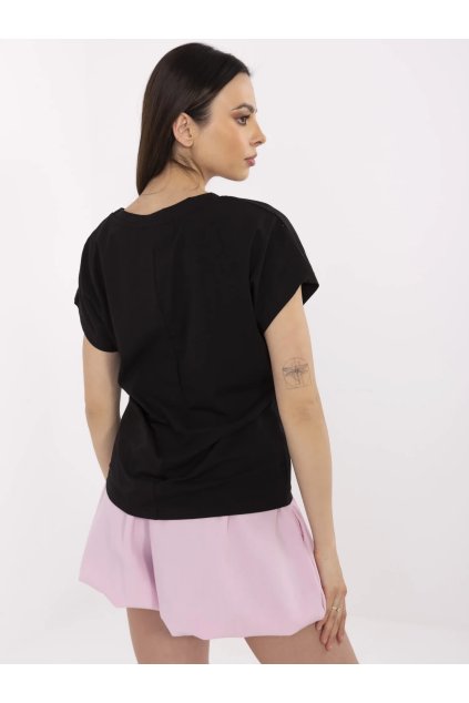 Dámske s aplikáciou farba čierna kód CLM-TS-1727.90 (Farba Čierna, Veľkosť S)