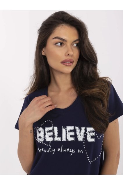 Dámske s aplikáciou farba granatovo-modrá kód CLM-TS-1726.87 (Farba Granatovo-modrá, Veľkosť M)