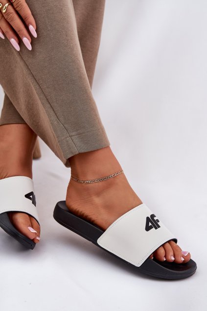 Dámske papuče 4f 4frmm00fslif010-10s biele / (Veľkosť 36)