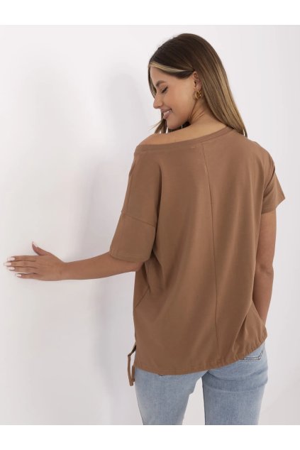 Dámske s aplikáciou farba svetlo-hnedá kód CLM-TS-1019.79 (Farba Svetlo-hnedá, Veľkosť L)