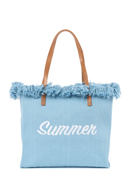 Modré plátená dámska kabelka Shelvt kod CCC -1- TOR-YXS5175P-BL (Veľkosť one size)