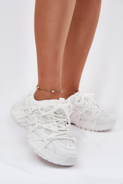 Dámske tenisky s dvojitou šňůrkou biele onivetta / 88205 WHITE (Veľkosť 38)