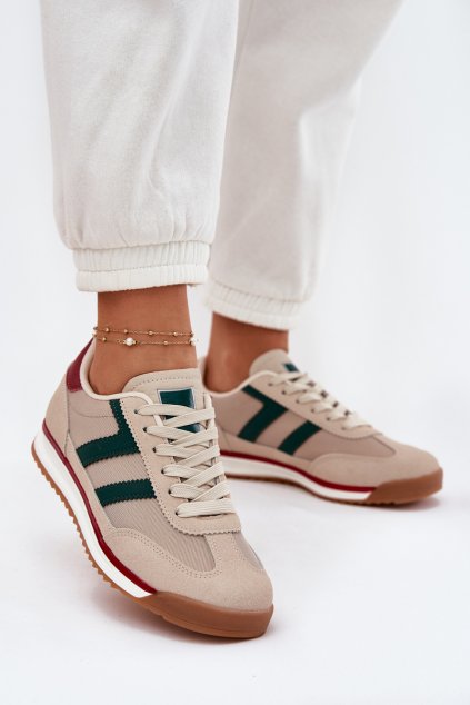 Nízké Dámské Tenisky Tmavě Béžové Rulaana (Veľkosť 37)