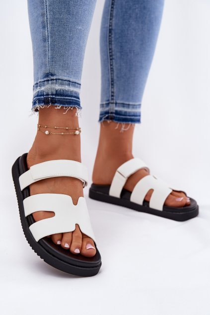 Dámské papuče S Velcro Vinceza 17401 Bílé (Veľkosť 37)