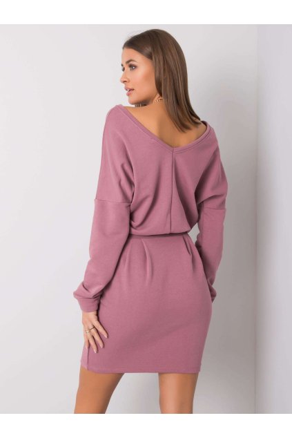 Dámske tmavo-ružove šaty basic kód produktu RV-SK-6037.18X