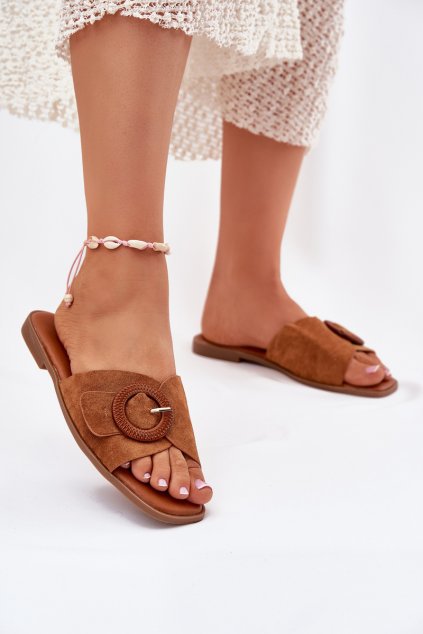 Klasické Dámské Plážové papuče Béžové Scazze (Veľkosť 37)