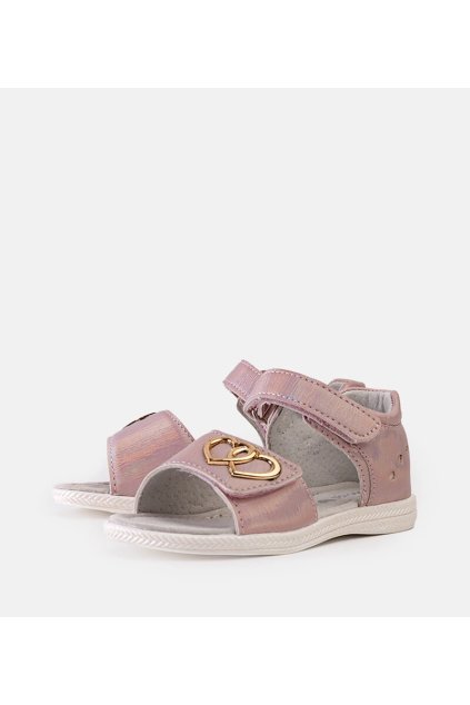 Ružové detské sandále s koženou vložkou Minka 22DZ23-4779 PINK 21 - GM (Veľkosť 37)