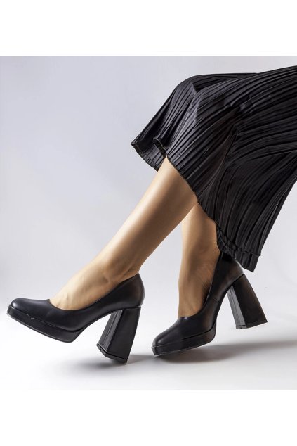 Dámske topánky lodičky čierne kód N045 - GM N045 BLACK 38 - GM
