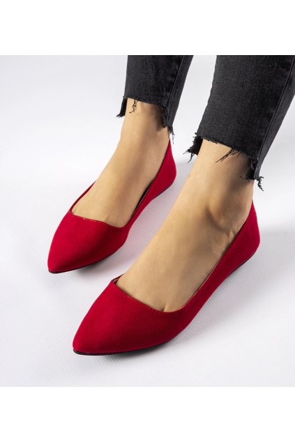 Dámske baleríny červené kód POINTER-02 - GM Pointer-02 RED 38 - GM (Veľkosť 38)