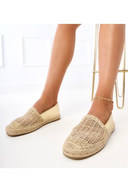 Dámske topánky espadrilky Zlatá kód CZ-3 - GM CZ-3 GOLD 38 - GM