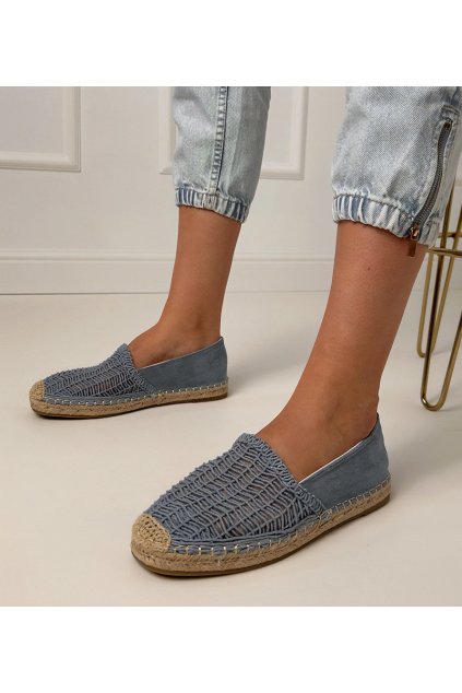 Dámske topánky espadrilky modré kód CZ-3 JEANS