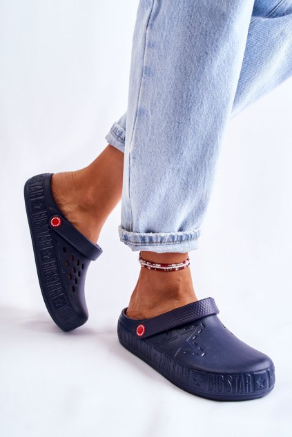 Dámske svetlé papuče big star ii275002 námořnická modré / II275002 BLUE (Veľkosť 36)