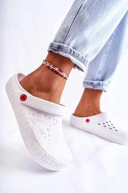 Dámske svetlé papuče big star ii275003 bíle / II275003 Biały (Veľkosť 36)