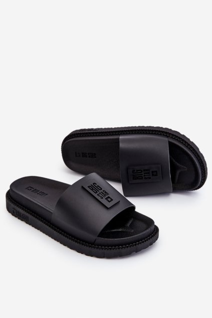 Dámske papuče big star ll274429 čierne / LL274429 CZARNY (Veľkosť 37)