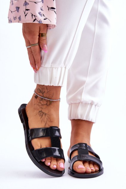 Módní veganské papuče zaxy jj285263 čierne / JJ285263 CZARNY (Veľkosť 35.5)