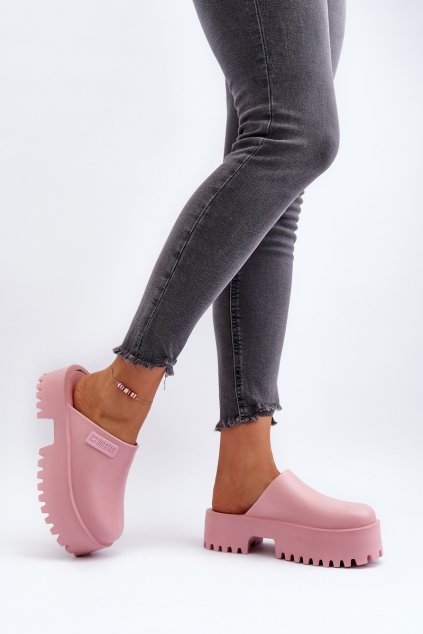 Dámské žabky s masivní podrážkou Big Star NN274020 Růžové (Veľkosť 38)