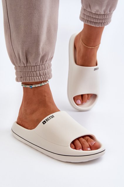 ľahké Dámske žabky big star nn274a043 biele / NN274A043 BIAŁE (Veľkosť 36)