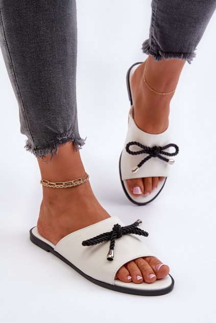 Dámske Sandále z eco kože big star nn274067 biele / NN274067 BIAŁY (Veľkosť 36)