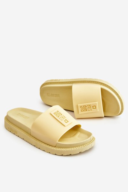 Dámské papuče Big Star LL274427 Žluté (Veľkosť 40)