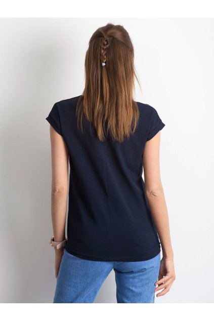 Dámske jednofarebné farba granatovo-modrá kód RV-TS-4839.10P (Farba Granatovo-modrá, Veľkosť XL)