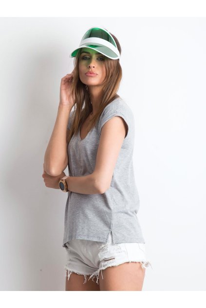 Dámske jednofarebné farba sivá kód RV-TS-4839.35P (Farba Sivá, Veľkosť L)