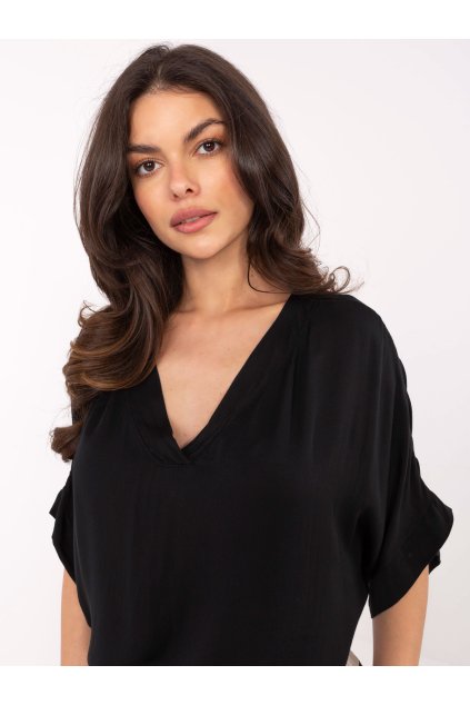 Dámska blúzka over size čierna TW-BZ-BI-3228.75 (Farba Čierna, Veľkosť L)