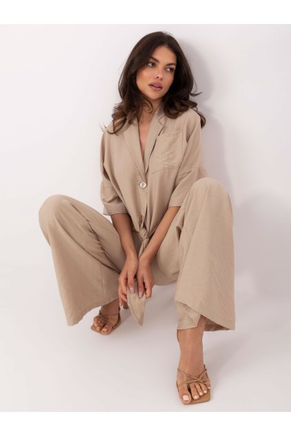 Dámske Komplet farba Béžová kód TW-KMPL-BI-2469-1.61 (Farba Béžová, Veľkosť S)