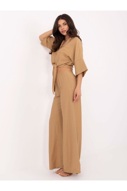 Dámske Komplet farba Hnedá camel kód TW-KMPL-BI-2469-1.61 (Farba Hnedá camel, Veľkosť L)