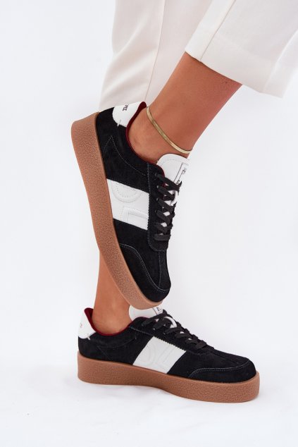 Semišové Dámske tenisky daniel lopez just dare ss2d4021 čierne / (Veľkosť 36)