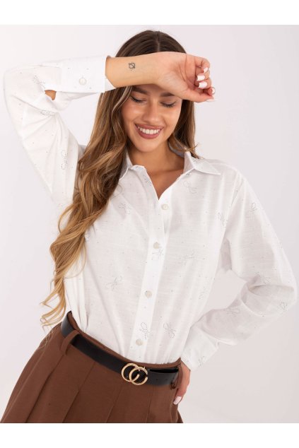 Dámske Košeľa farba Biela kód LK-KS-510078.02 (Farba Biela, Veľkosť S)