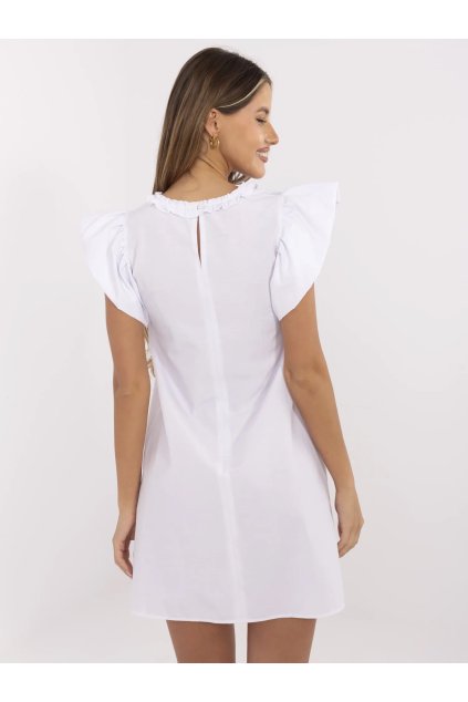 Dámske biele šaty letne kód produktu LK-SK-506795.71 (Farba Biela, Veľkosť 36)