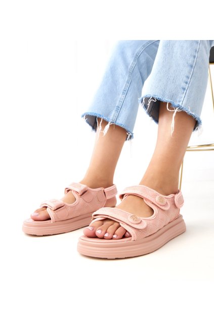 Ružové sandále s nastaviteľnými remienkami Brodni DM450 PINK 38 - GM (Veľkosť 38)