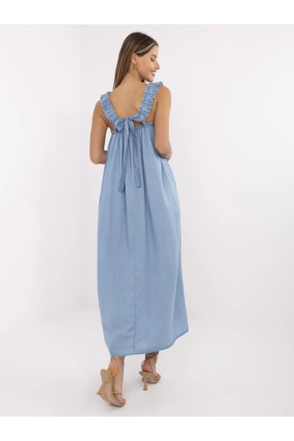 Dámske modre šaty rifľove kód produktu DHJ-SK-A9197.90 (Farba Modrá, Veľkosť ONE SIZE)