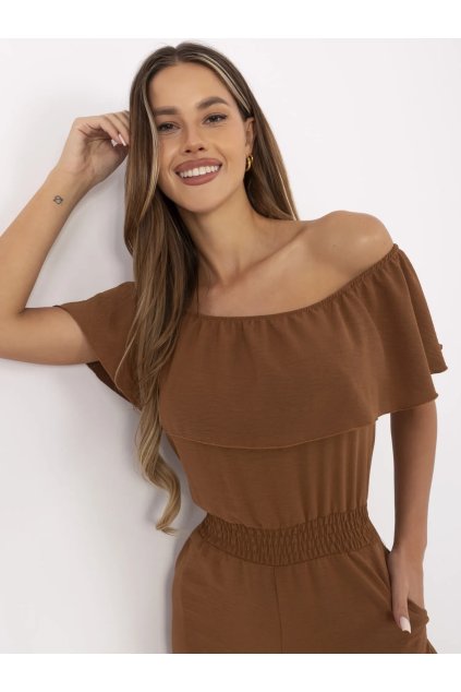 Dámska kombinéza overal kód MI-KO-T52.67 (Farba Svetlo-hnedá, Veľkosť ONE SIZE)