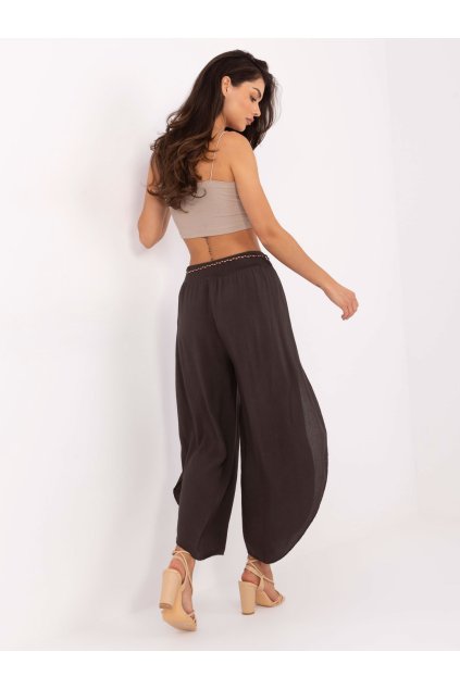 Dámske Nohavice farba Tmavo-hnedá kód TW-SP-BI-81378.24P (Farba Tmavo-hnedá, Veľkosť S)