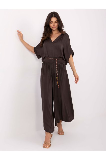Dámske Nohavice farba Tmavo-hnedá kód TW-SP-BI-81733.14 (Farba Tmavo-hnedá, Veľkosť XL)
