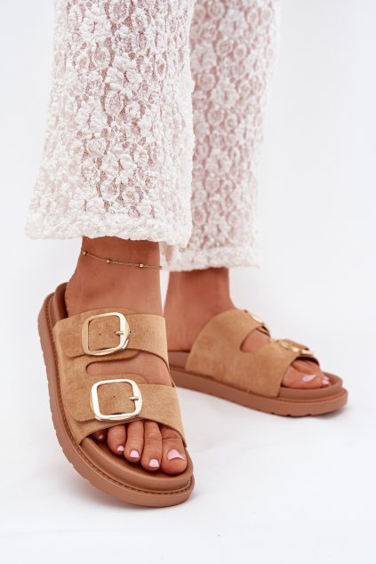Dámské Sandály Na Platformě Se Zlatými Přezkami Camel Verena (Veľkosť 36)