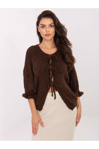 Dámsky sveter farba Hnedá kód MI-SW-2911.91 (Farba Hnedá, Veľkosť ONE SIZE)