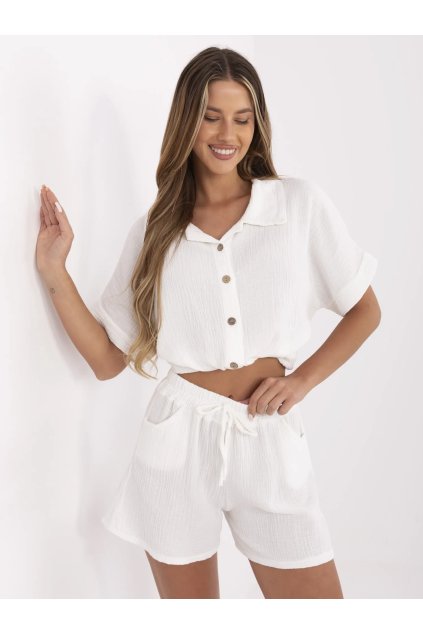 Dámske Šortky farba Biela kód MO-SN-9717.95 (Farba Biela, Veľkosť ONE SIZE)