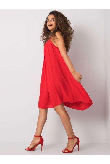 Dámske červene šaty letne kód produktu TW-SK-BI-81541.31 (Farba Červená, Veľkosť S)