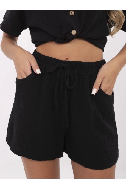 Dámske Šortky farba Čierna kód MO-SN-9717.95 (Farba Čierna, Veľkosť ONE SIZE)