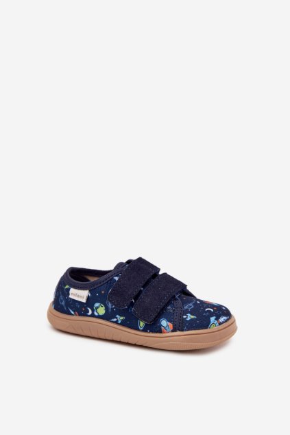 Capáky barefoot chlapecké kosmos milami tmavo modré saphira / BF3/BR-33 BLUE (Veľkosť 24)